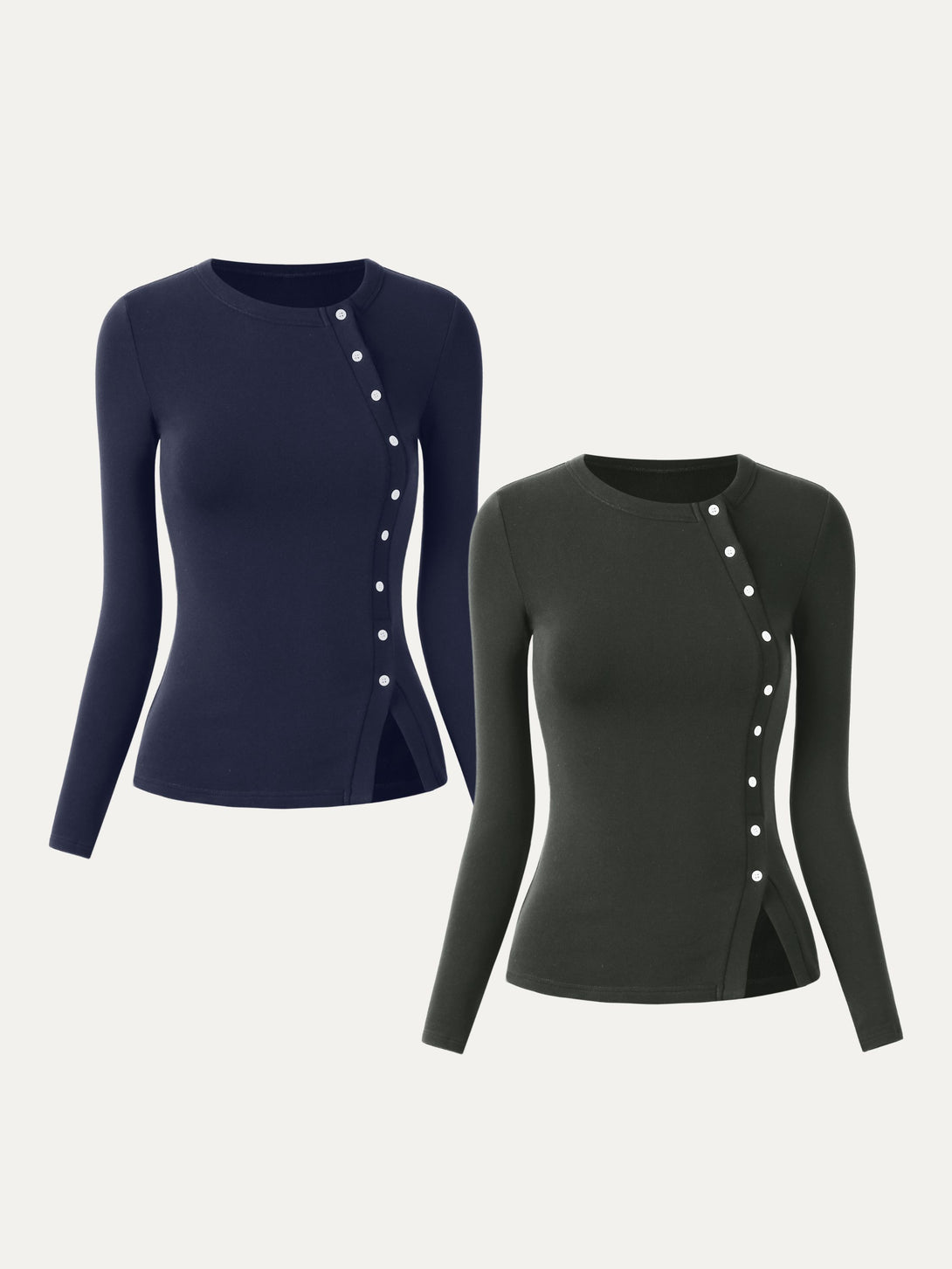 Asymmetrical Placket Top