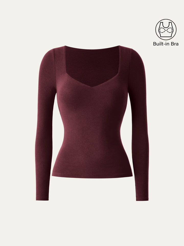 ruby sweetheart neck top