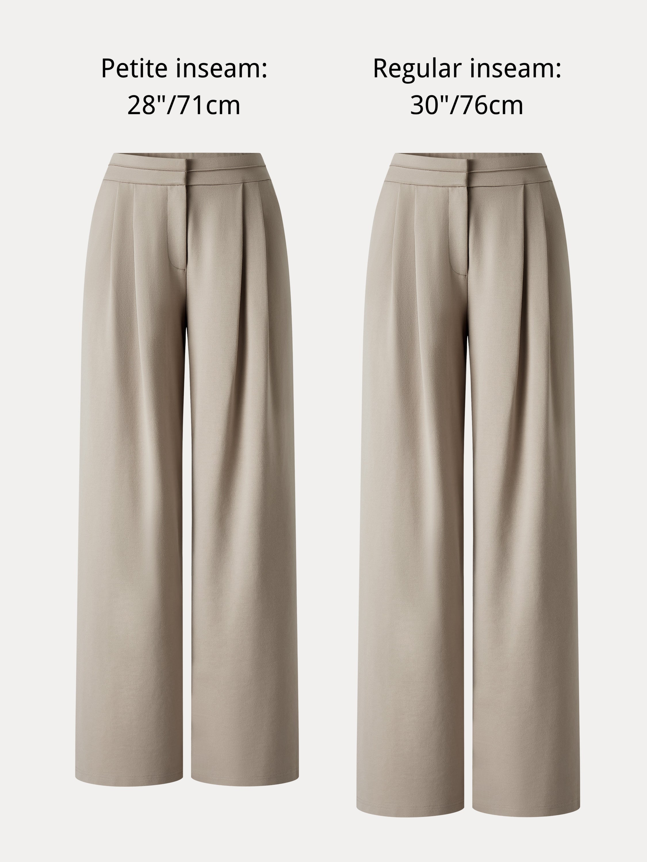 OGL Ponte Mid-Rise Wide-Leg Tuck Pants with Pockets – OGLmove