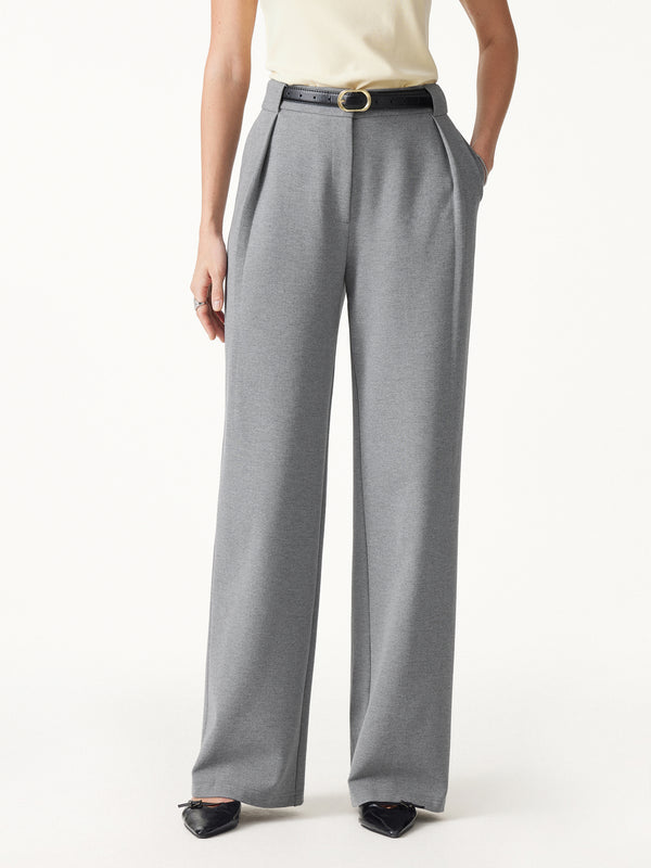 OGLmove Ponte High-Rise Straight-Leg Pants with Pockets