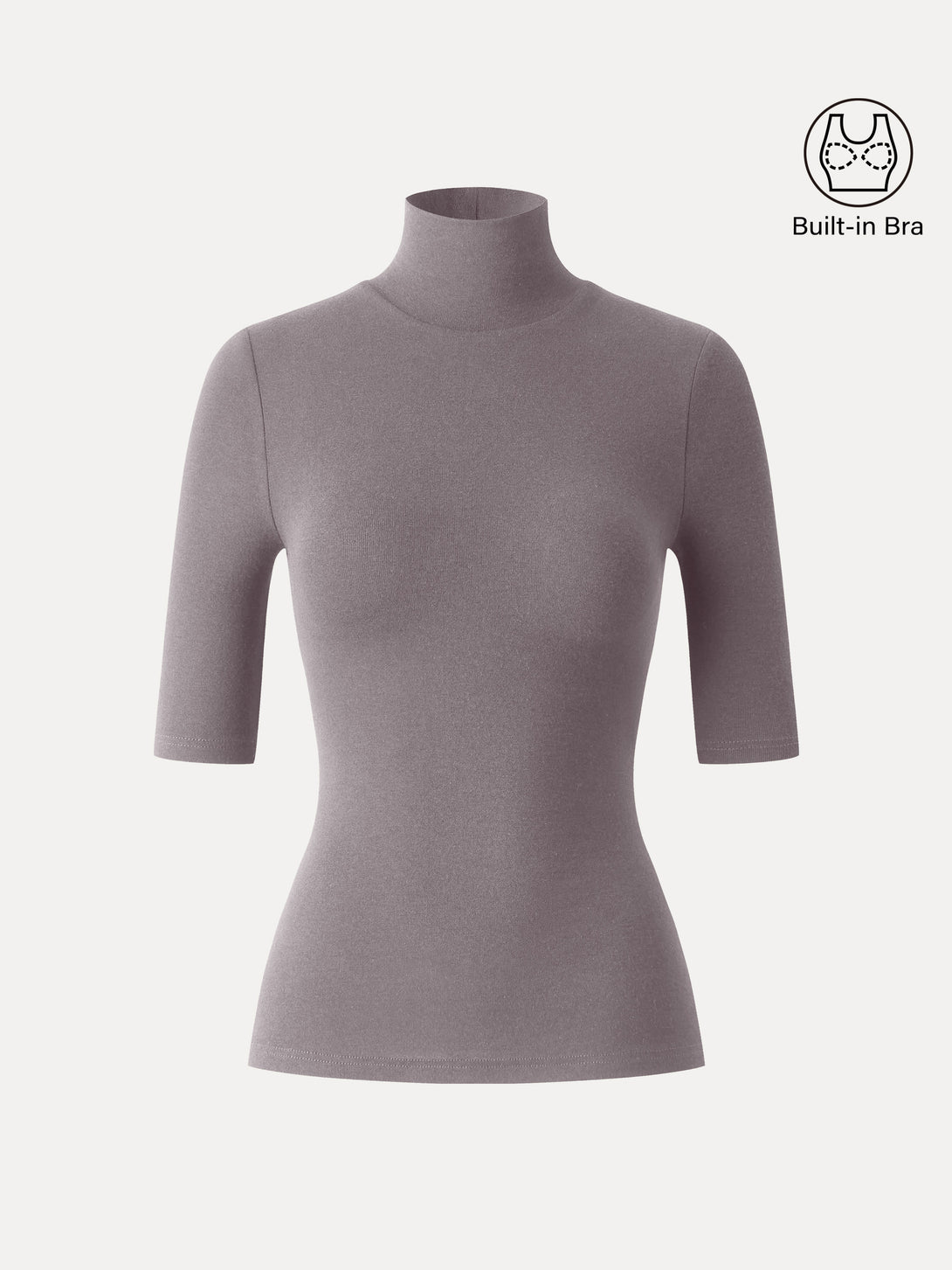 Essential Turtleneck Elbow Length Sleeve Brami Dovetail XS
