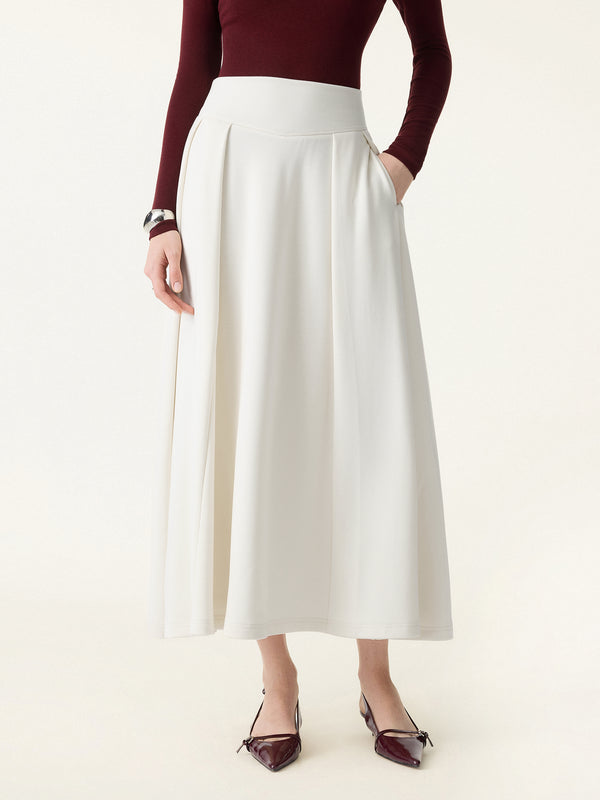 A-line Pull-on Maxi Skirt with Pockets