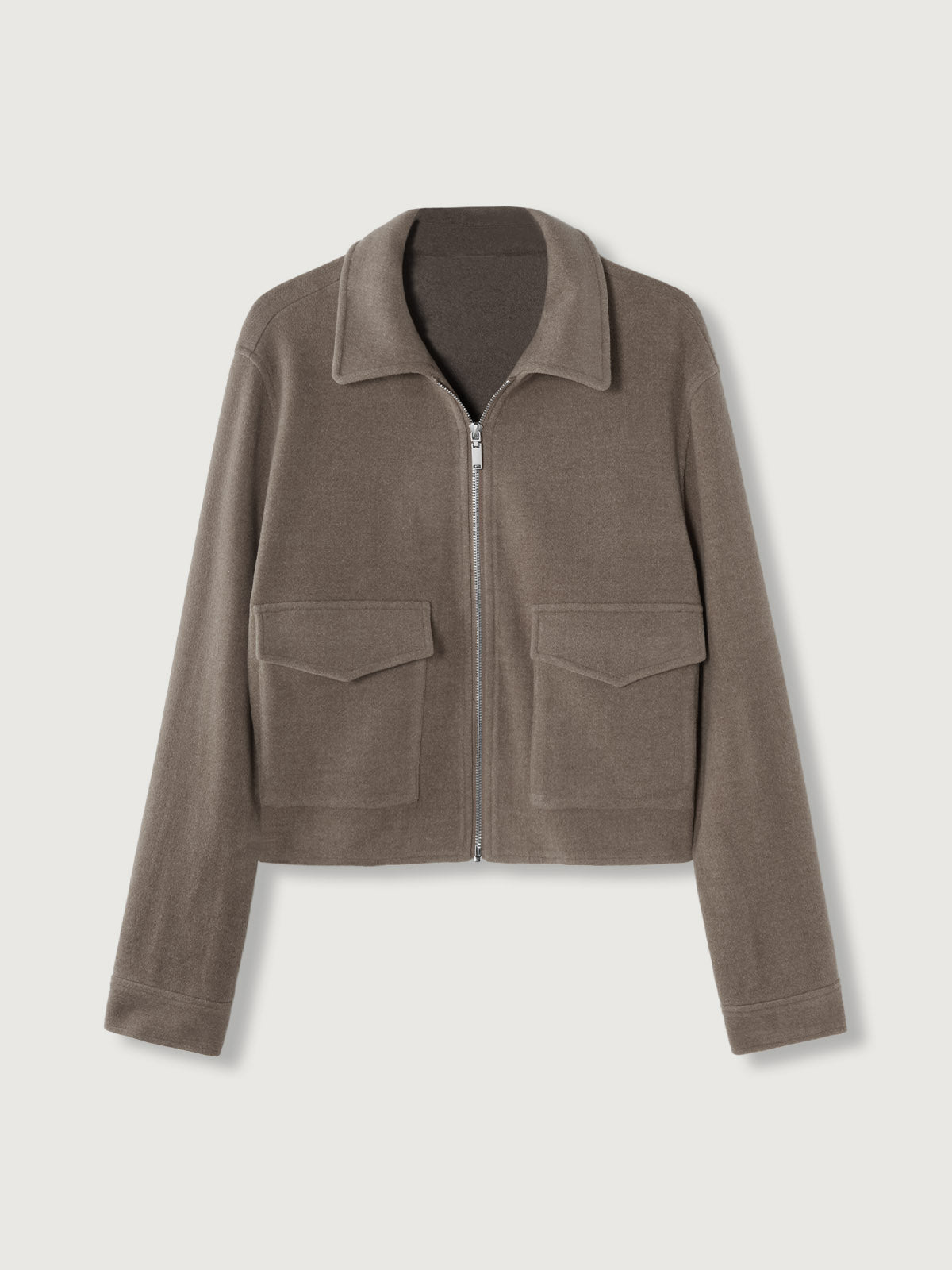 Ogl Wool-Like Fleece Full-Zip Cropped Jacket – OGLmove