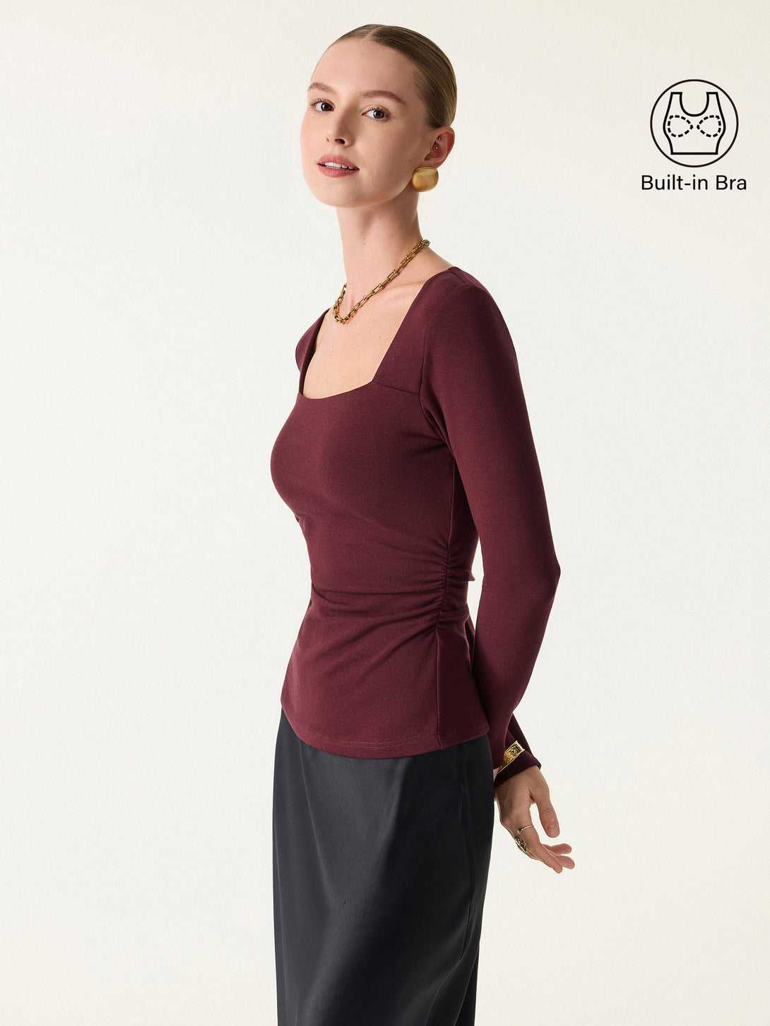 ProWarm Square Neck Side Ruched Brami