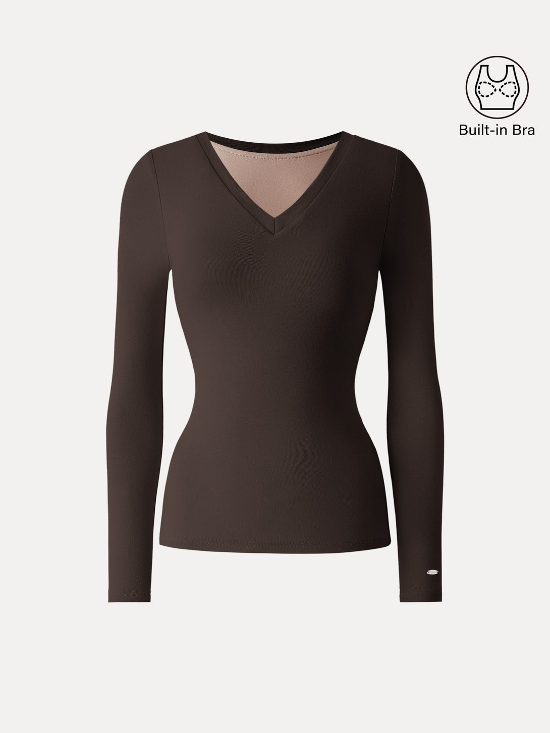 V-Neck Long Sleeve Brami Espresso Shut XS