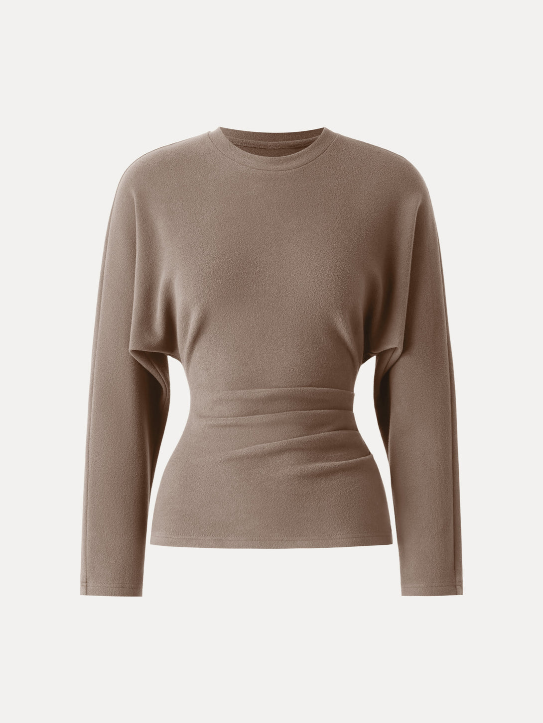 MaxWarm Crewneck Tucked Waist Batwing Sleeve Top Cork XS