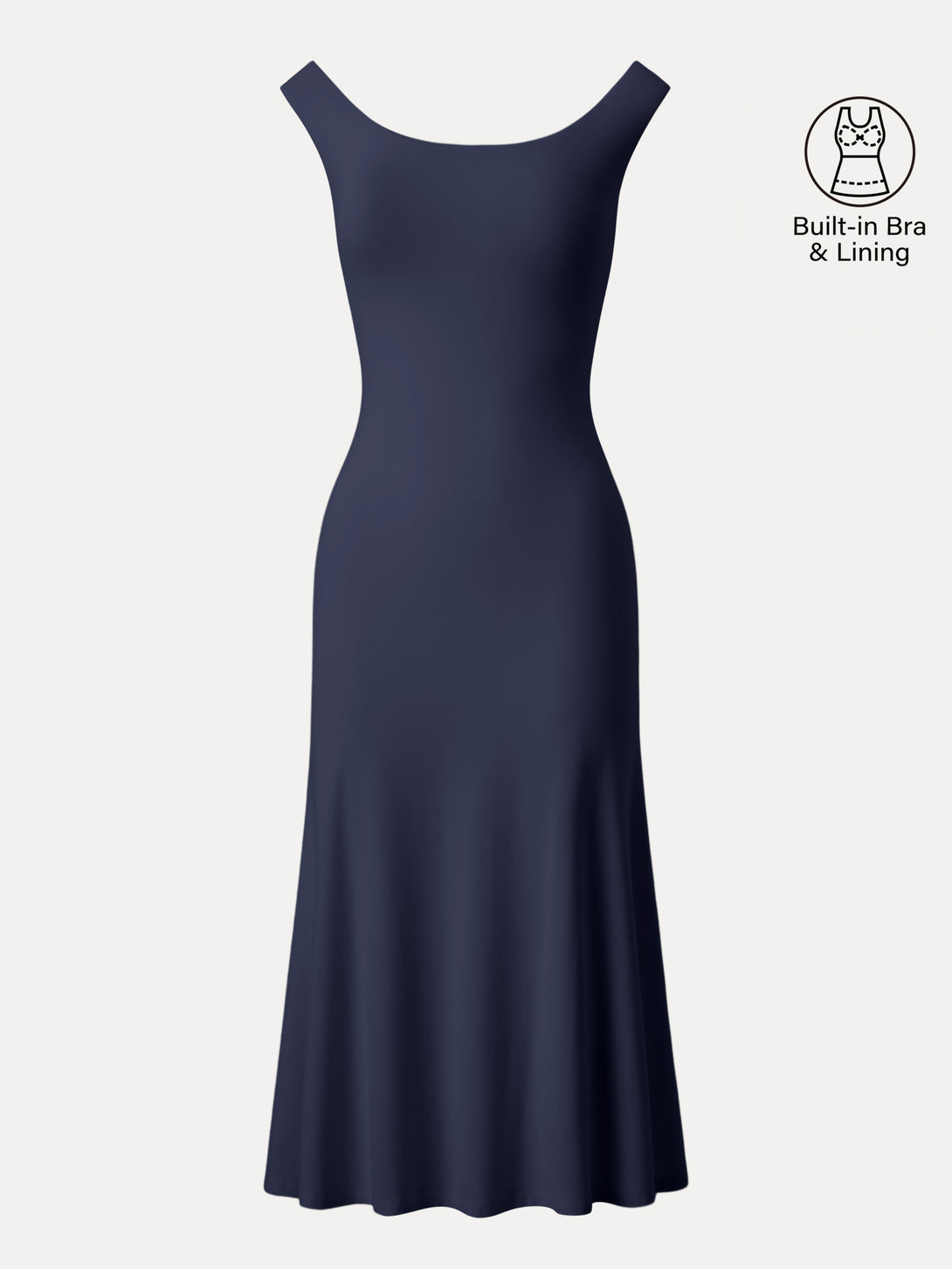 Ogl Scoop Neck Midi Low Back Brami Dress – OGLmove