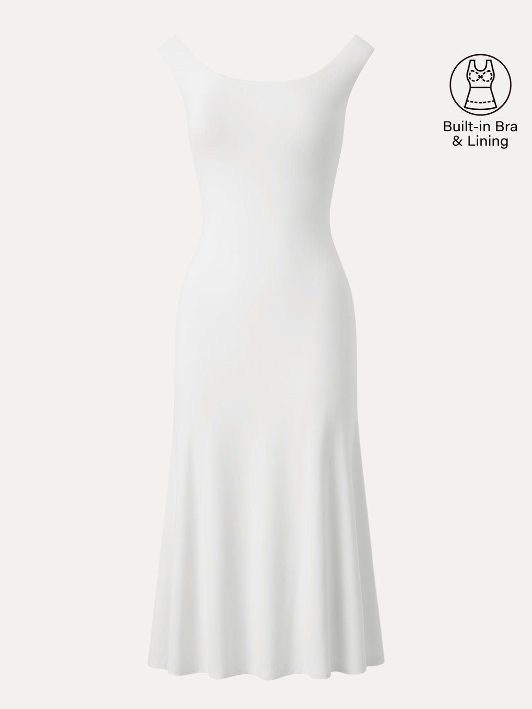 Scoop Neck Midi Low Back Brami Dress