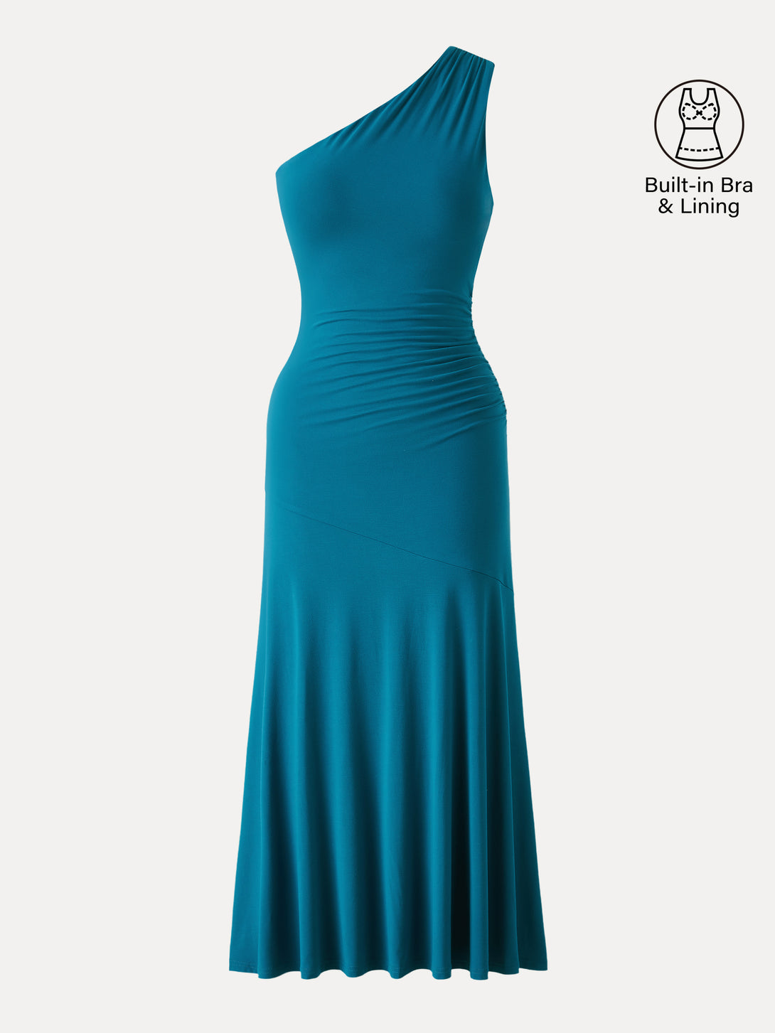 bra for one shoulder dress OGL SkinKiss Ruched One Shoulder Maxi Bra Dress – OGLmove