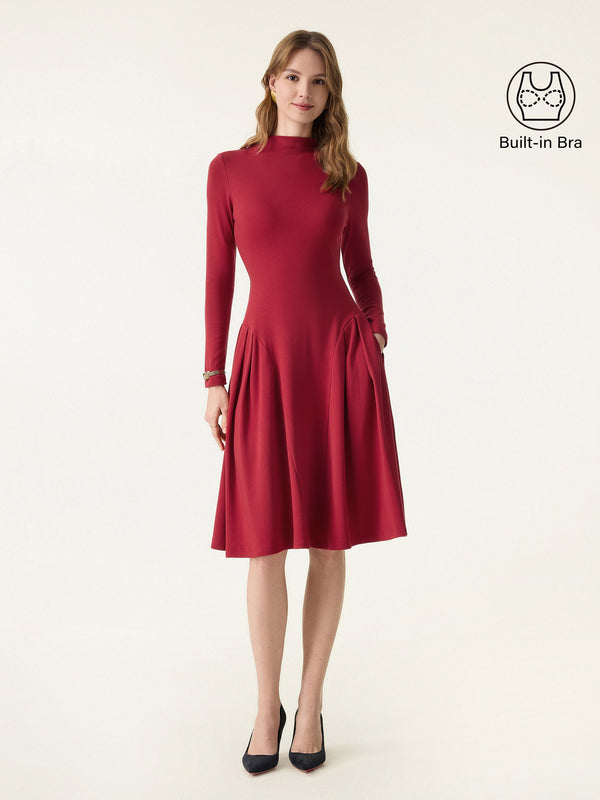 MaxWarm Mockneck Knee Length Brami Dress