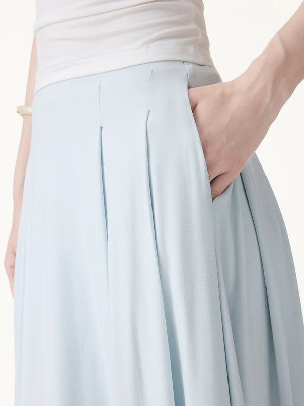 OGLmove CoolTouch Circle Flare Midi Skirt with Pockets