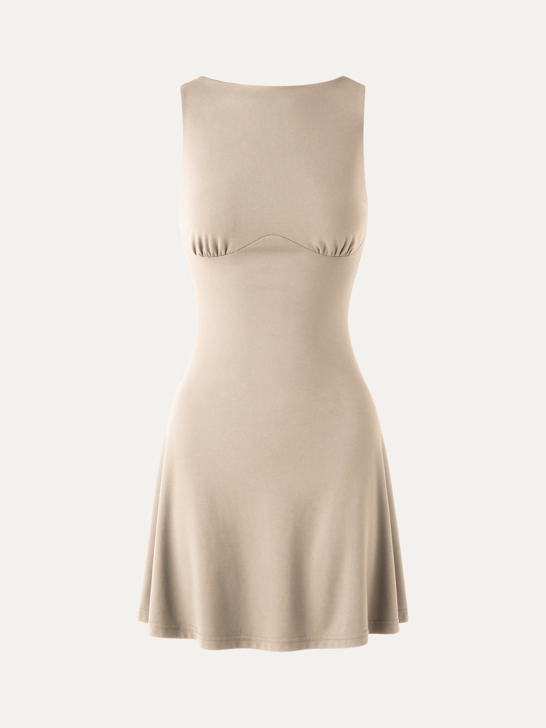 Sleek Bustier Mini Dress - Limestone