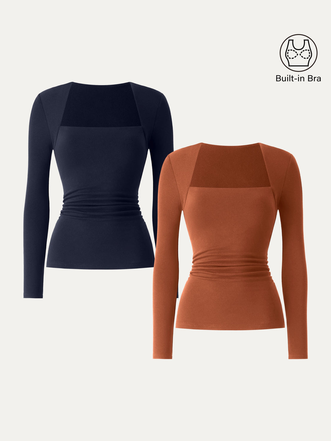 Angular Square Neck Side Ruched Brami