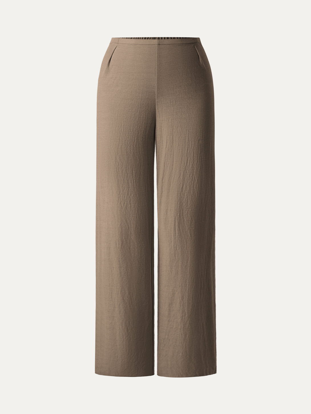Wrinkle-resistant Cotton-linen Mid Rise Straight Leg Pant