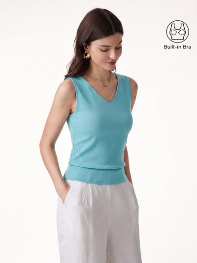 CoolTouch V-Neck Wide Shoulder Bra Tank