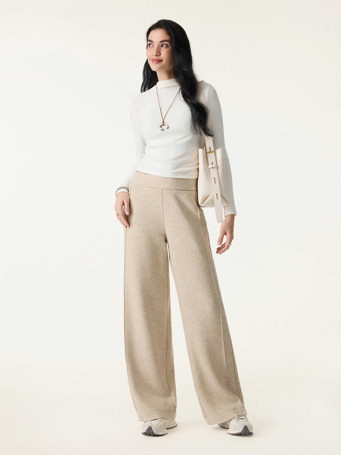 Cozy Warm High Rise Straight Leg Pull-On Pants