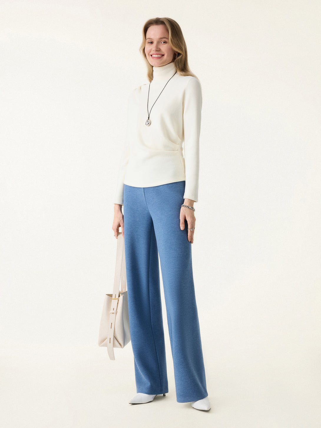 MaxWarm Mockneck Tucked Waist Long Sleeve Top