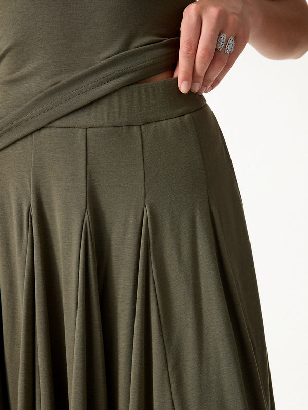 OGLmove CoolTouch Godet Hem Knee-Length Flare Skirt