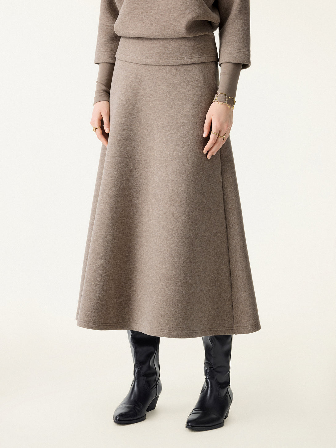 FuzzLuxe Essential Midi A-line Circle Skirt Heather Tapestry XS