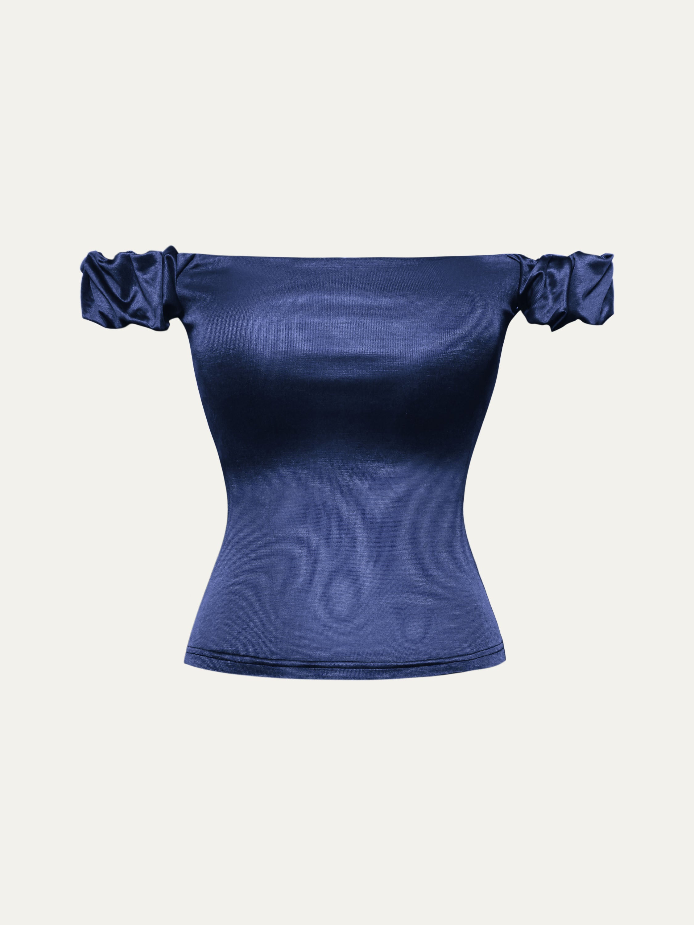 Silk-Like Acetate Angel Brami Top - Space Navy