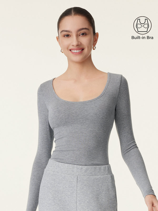 Scoop Neck Long Sleeve New Airy Brami