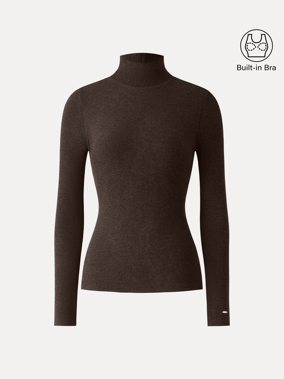 MaxWarm Turtleneck Long Sleeve Brami Dark Bruntte XS