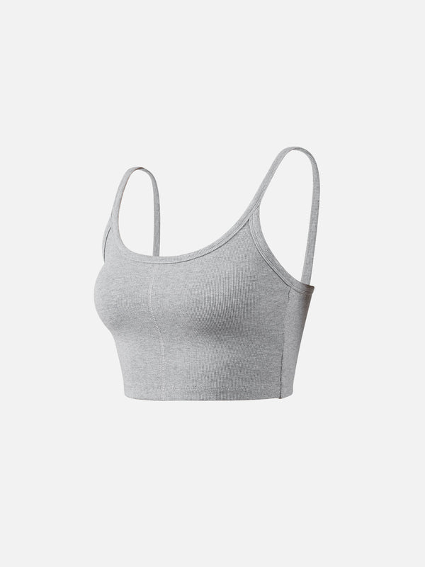 Plantive™ Wood Cellulose Thick Rib Cropped Scoop Cami Top