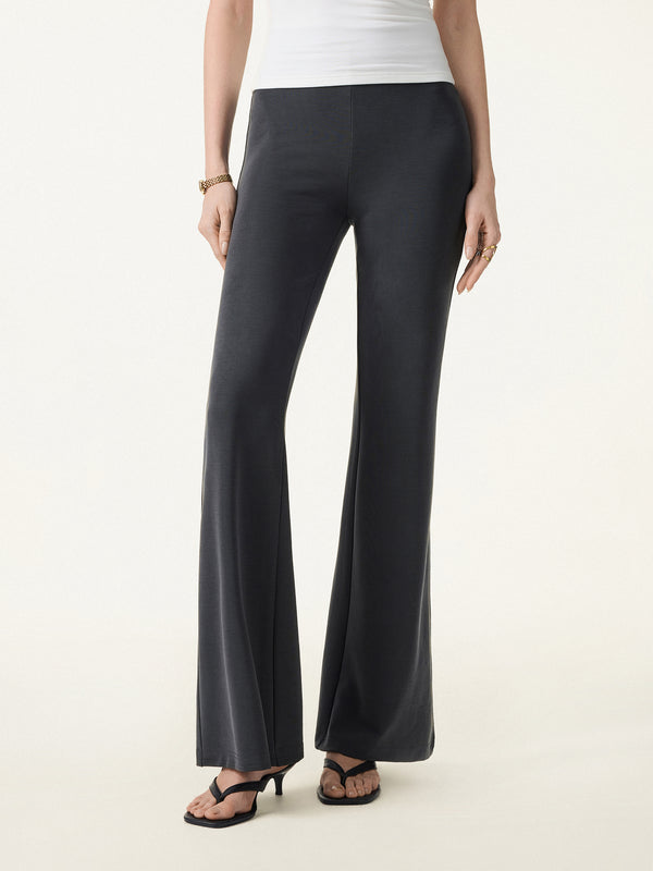 OGL Sandwashed Lyocell Mid Rise Drapey Flared Pull-on Pants with Pockets –  OGLmove