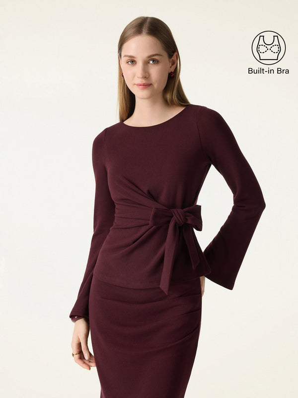 Bow-Tie Belted Bell Sleeve Brami