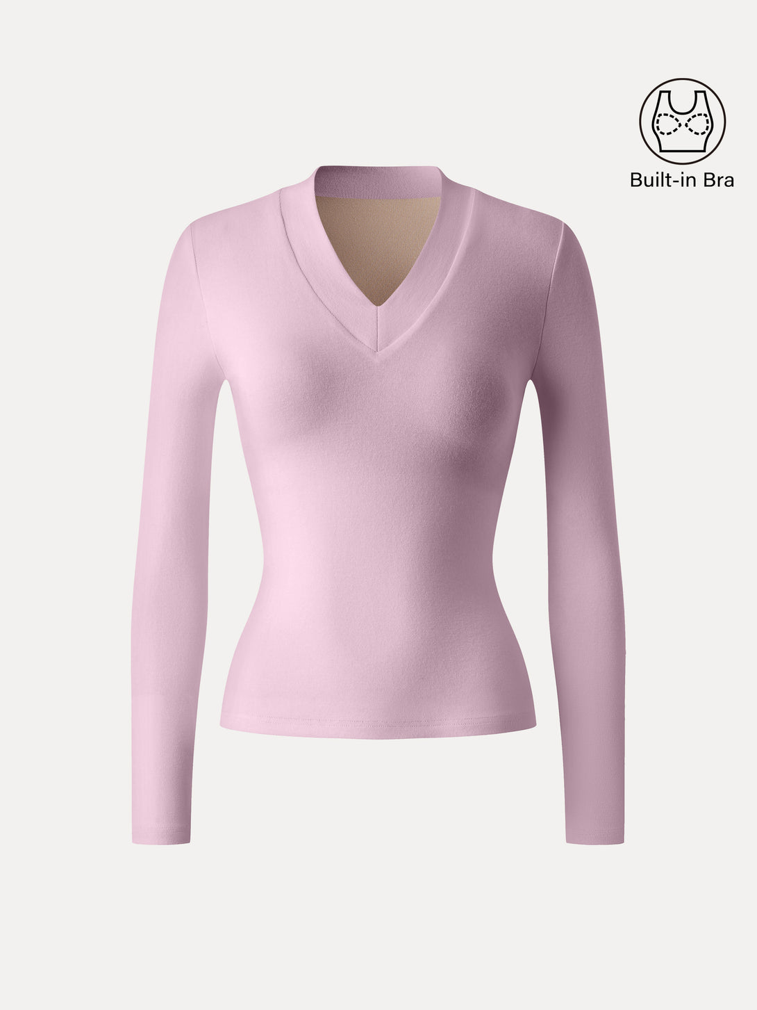 Essential V-neck Wide Binding Slimming Brami Top Opera Mauve XS