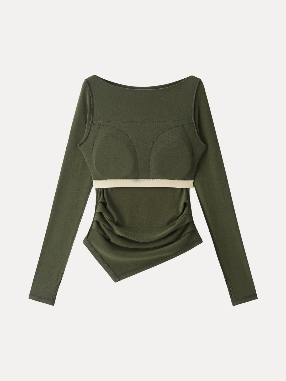 ProWarm Boatneck Side Tucks Asymmetrical Brami