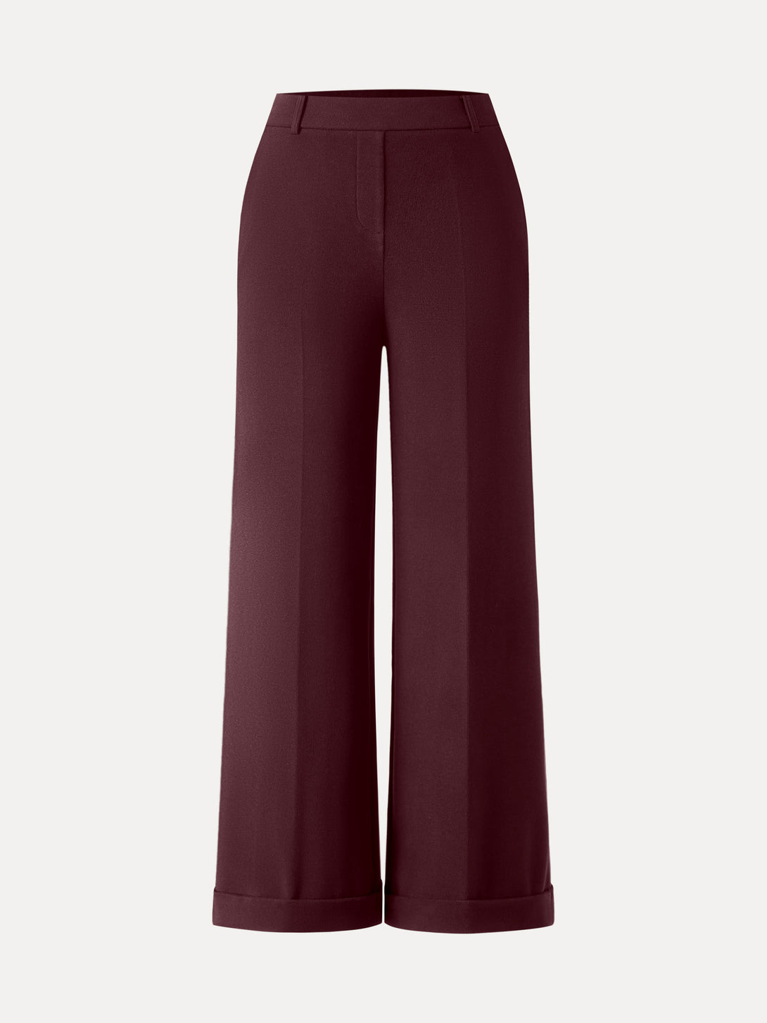 Cozy Warm High Rise Kickout Pull-on Pants with Pockets Regular Ruby Red