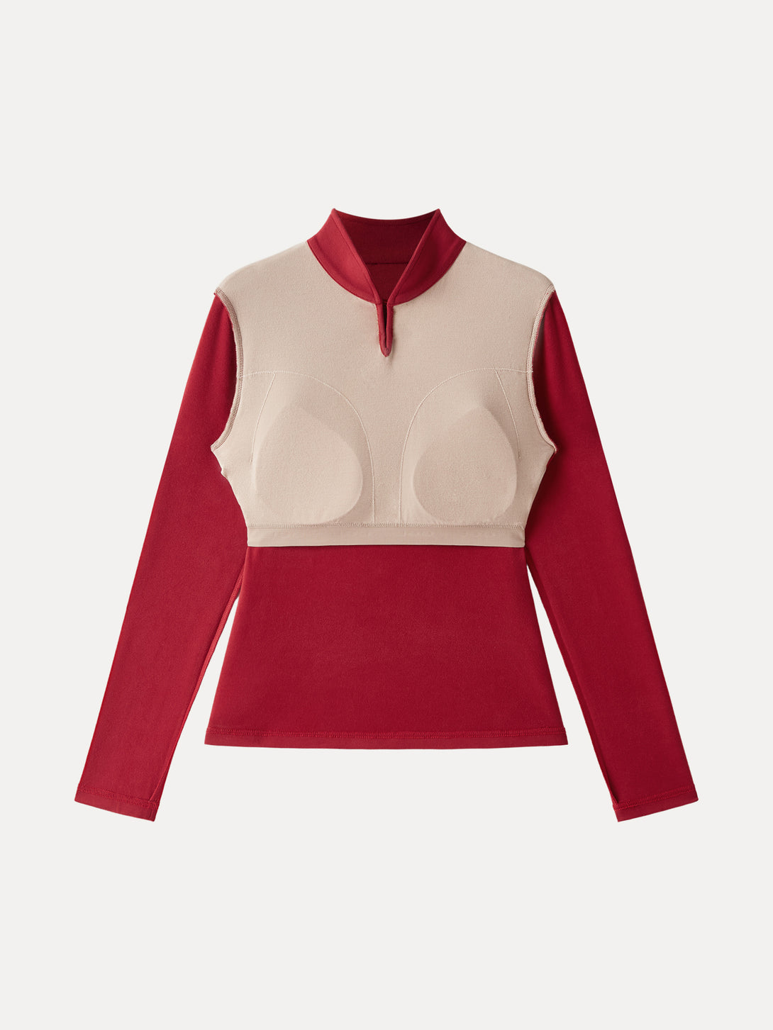 Mandarin Collar Long Sleeve Brami with Frog Buttons