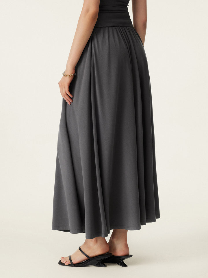 Umbrella Maxi Skirt with Pockets