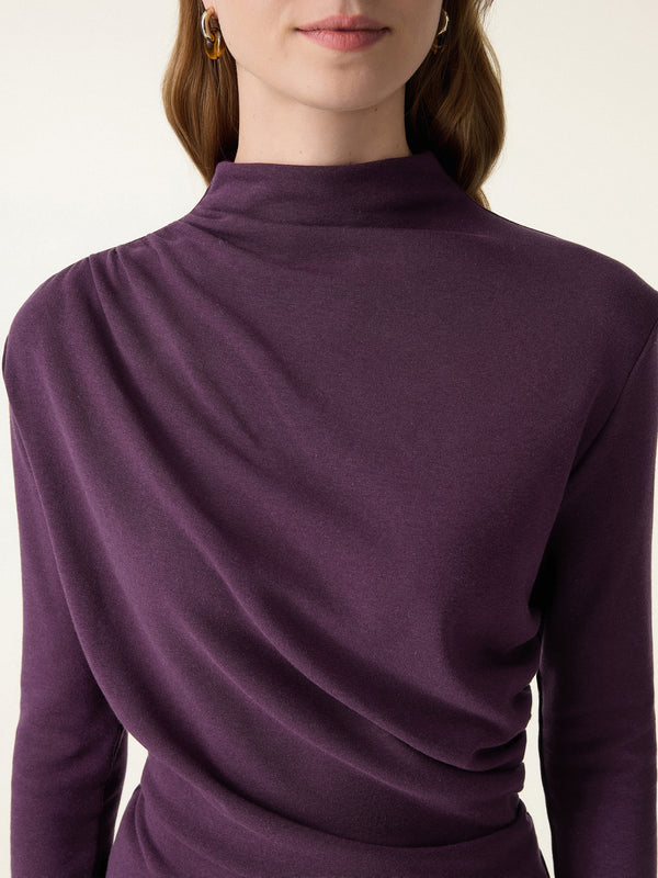 ProWarm Mockneck Ruched Long Sleeve Top