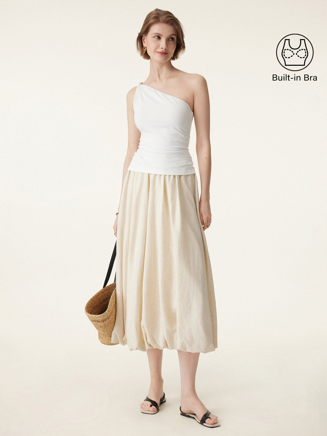 One Shoulder Twisted Brami Tank