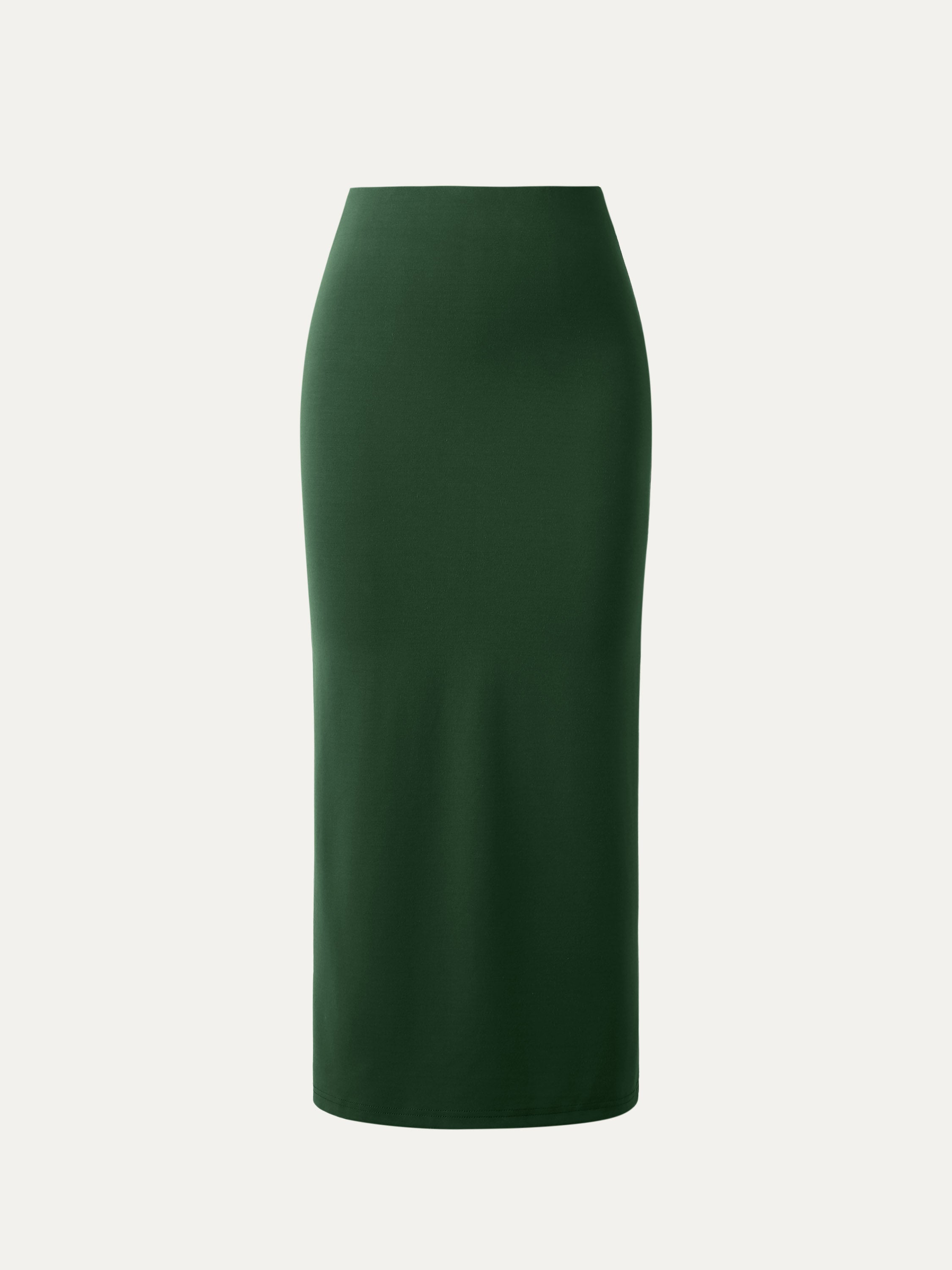 Pull-On Midi Pencil Skirt - Essex Green