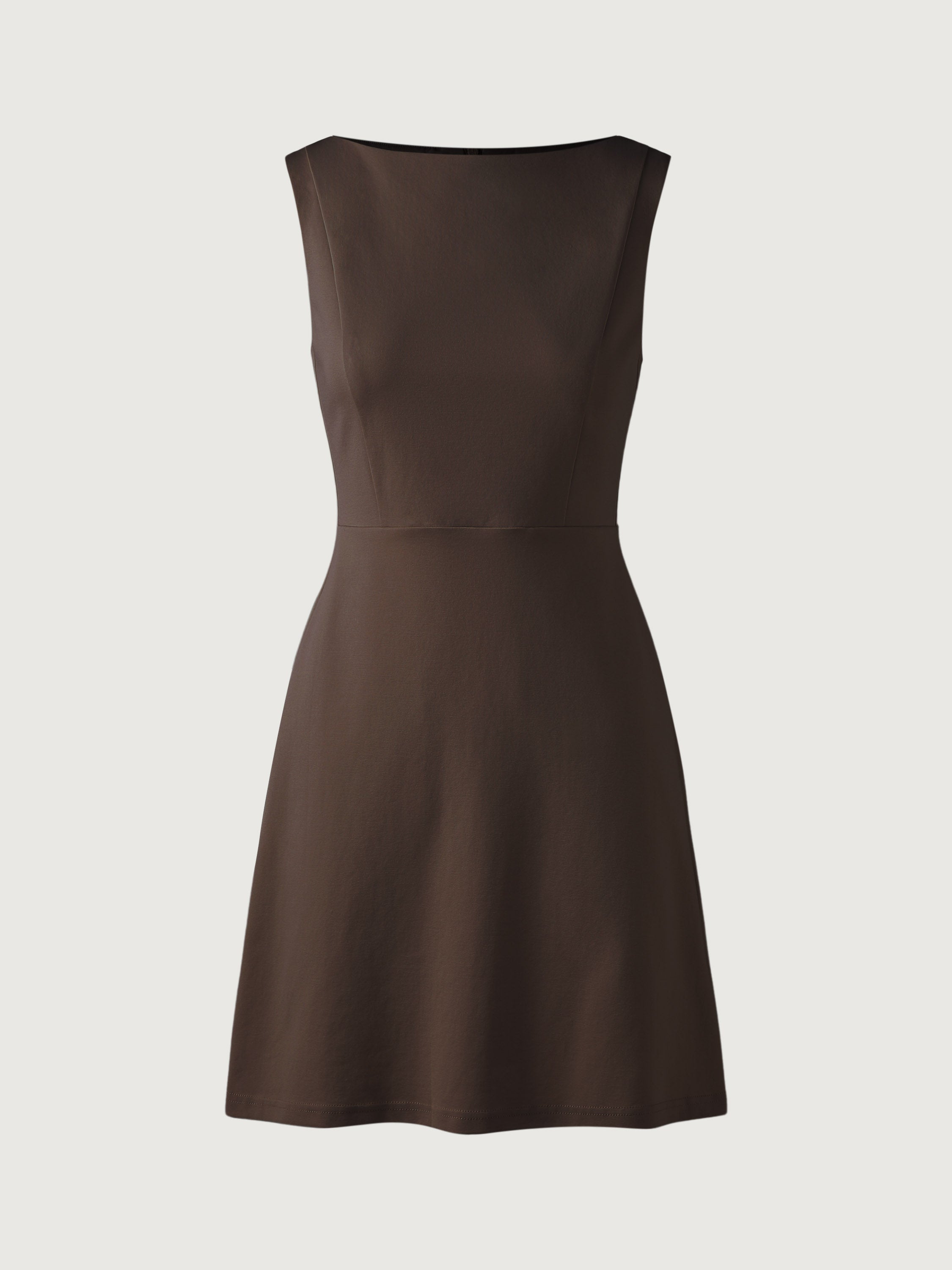 Work-Leisure Boatneck Dress - Dark Truffle