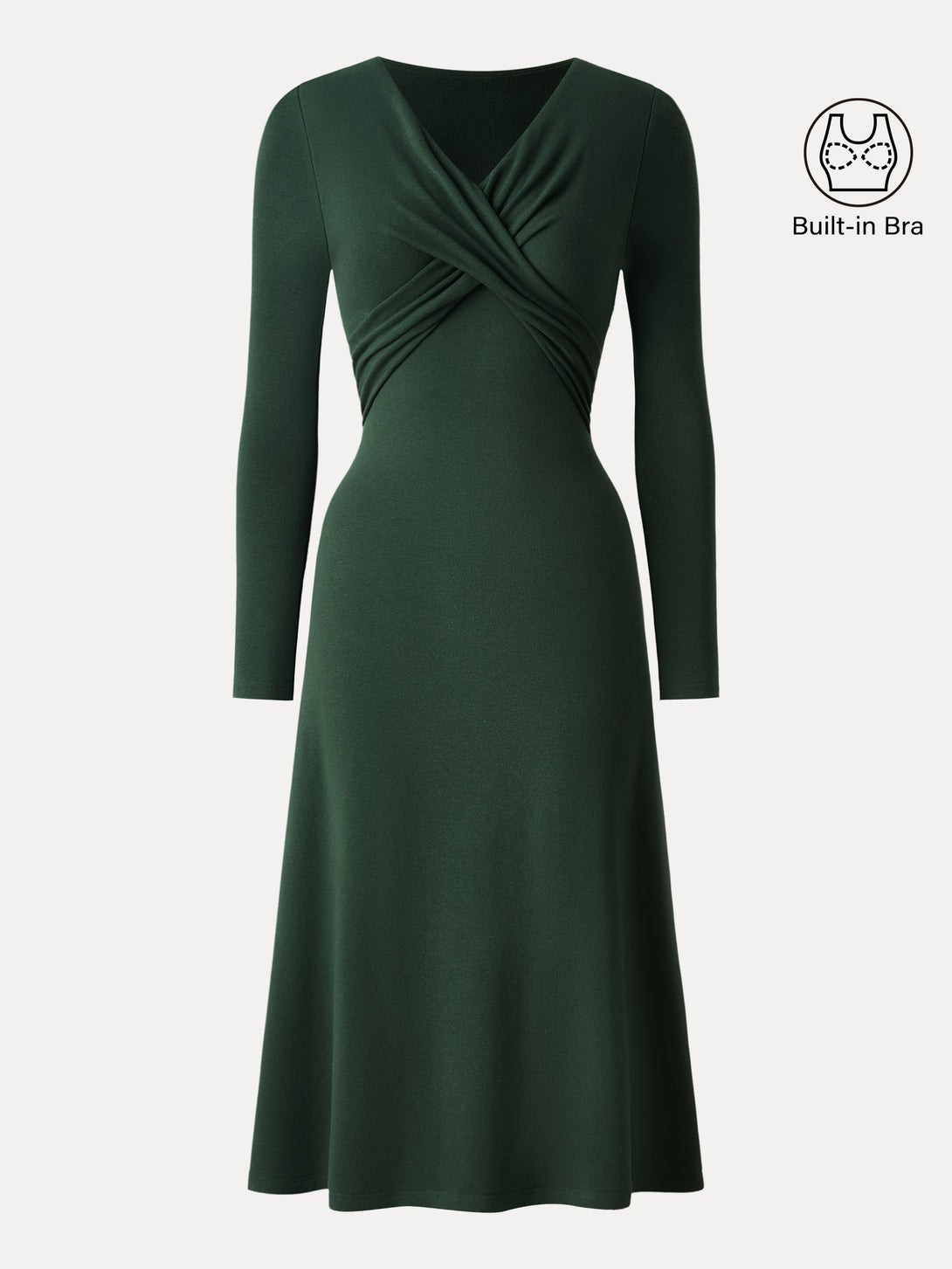 ProWarm V-Neck Surplice Midi Brami Dress