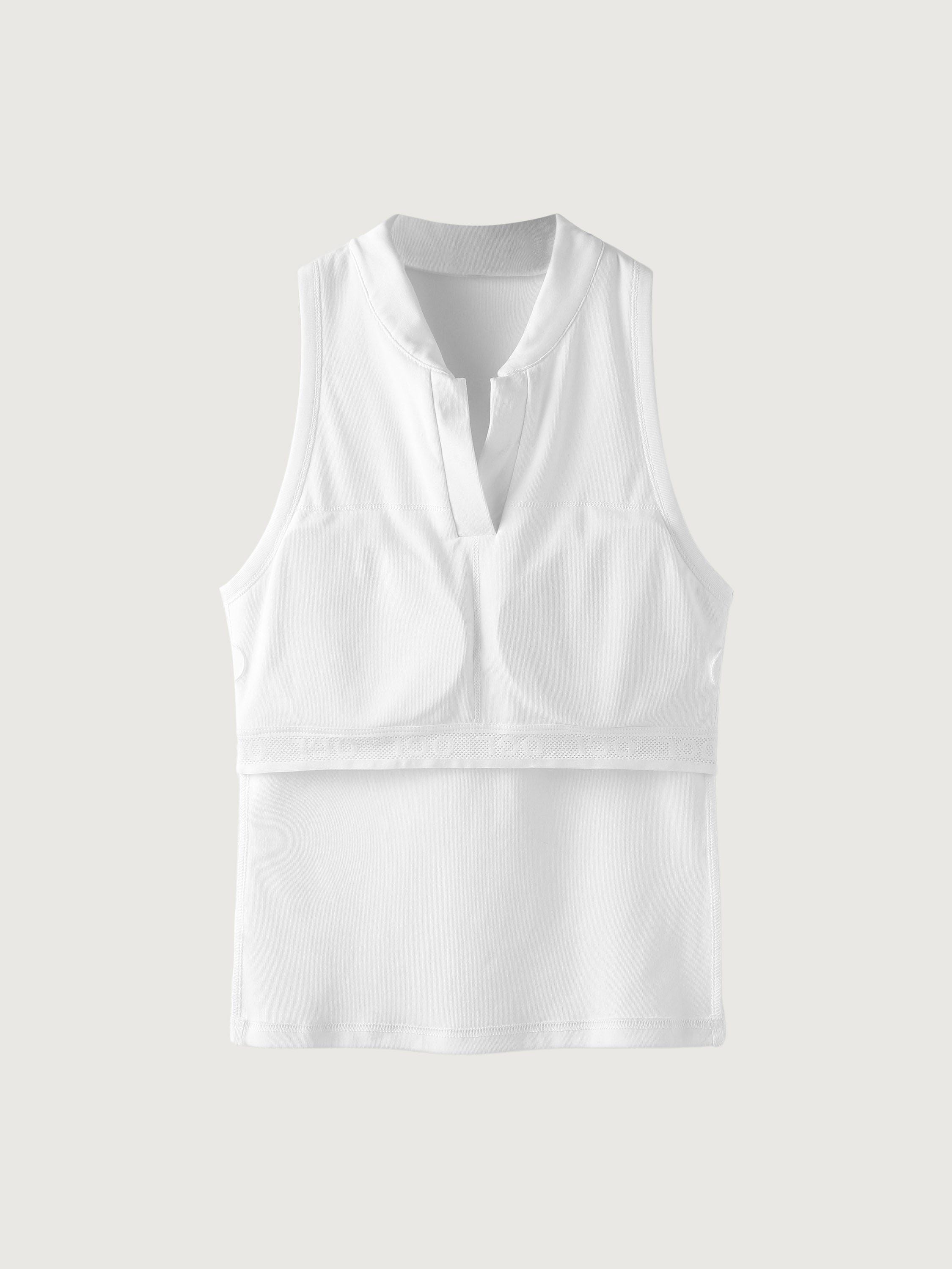 Cotton Polo Brami Tank - White