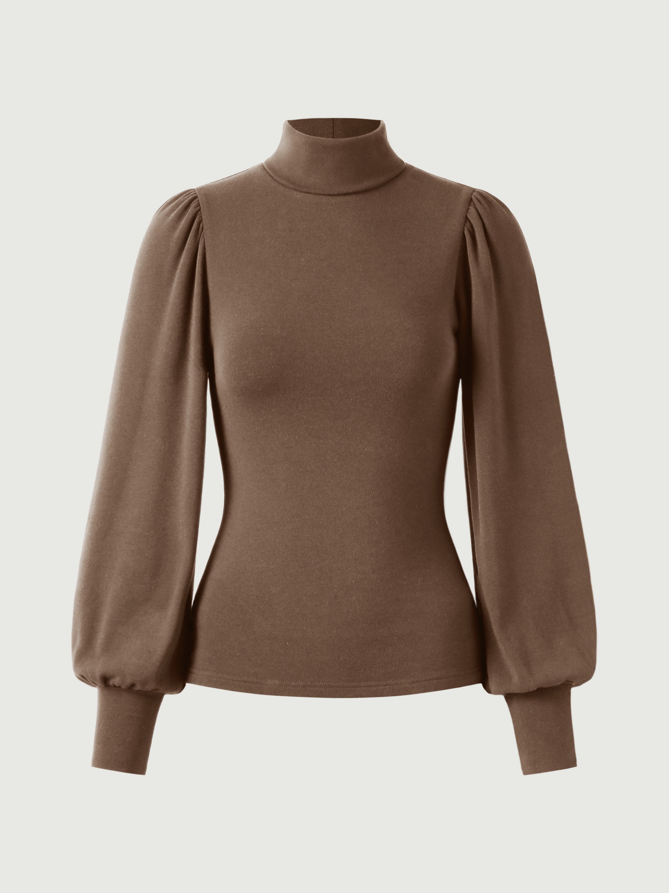 Ogl Eco-Mousse® Turtleneck Puff Sleeve Top – OGLmove