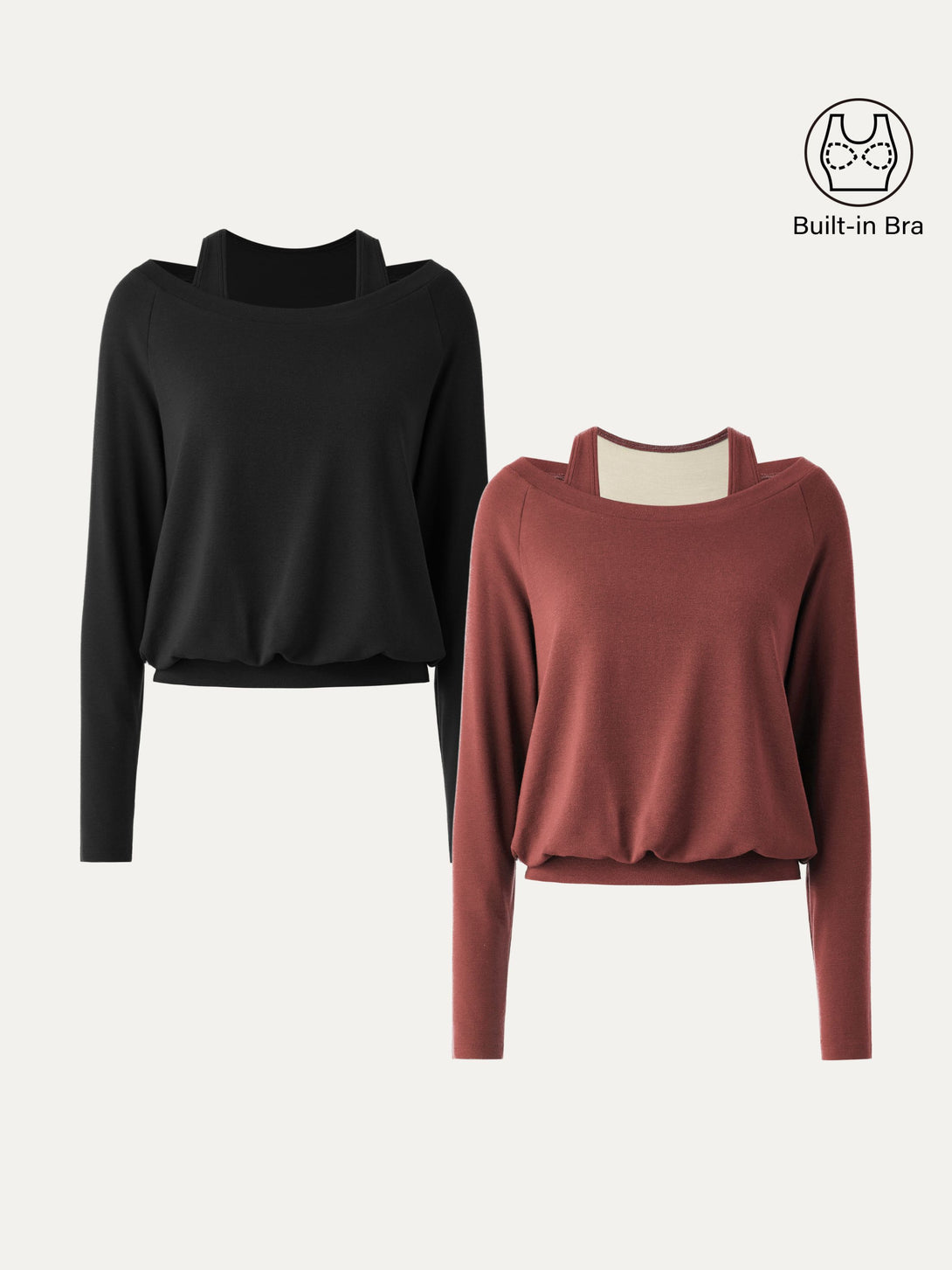 2Pcs Set LiteWarm Multi-Wear Layering Brami Top