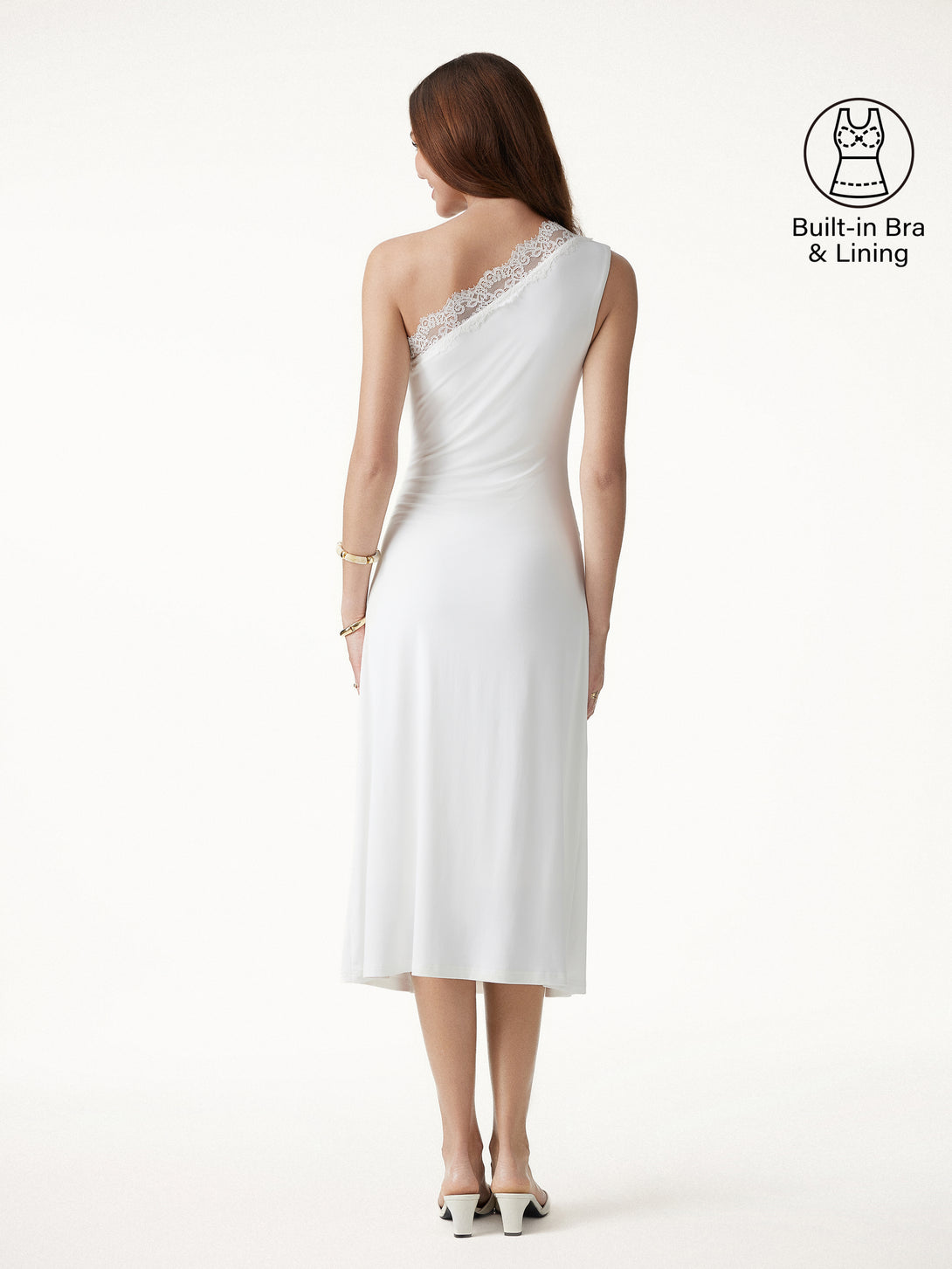 bra for one shoulder backless dress Black Backless Dress With Built In Bra