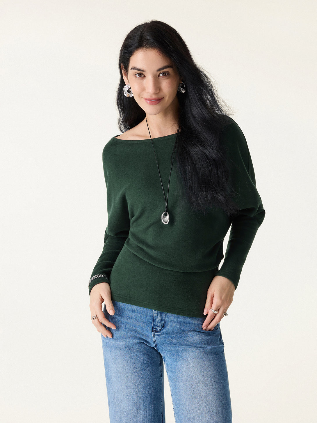 MaxWarm Boatneck Top with Close-Fit Hem