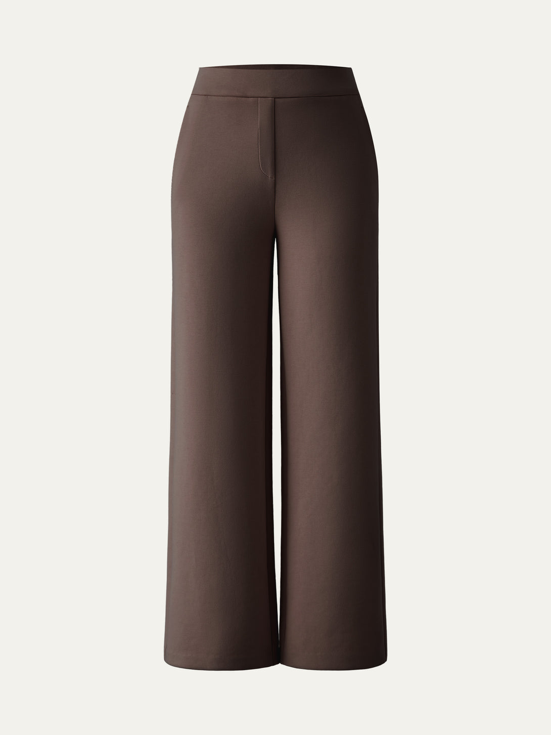 Textured Mid Rise Pull-on Straight Pant with Pockets Wood XS