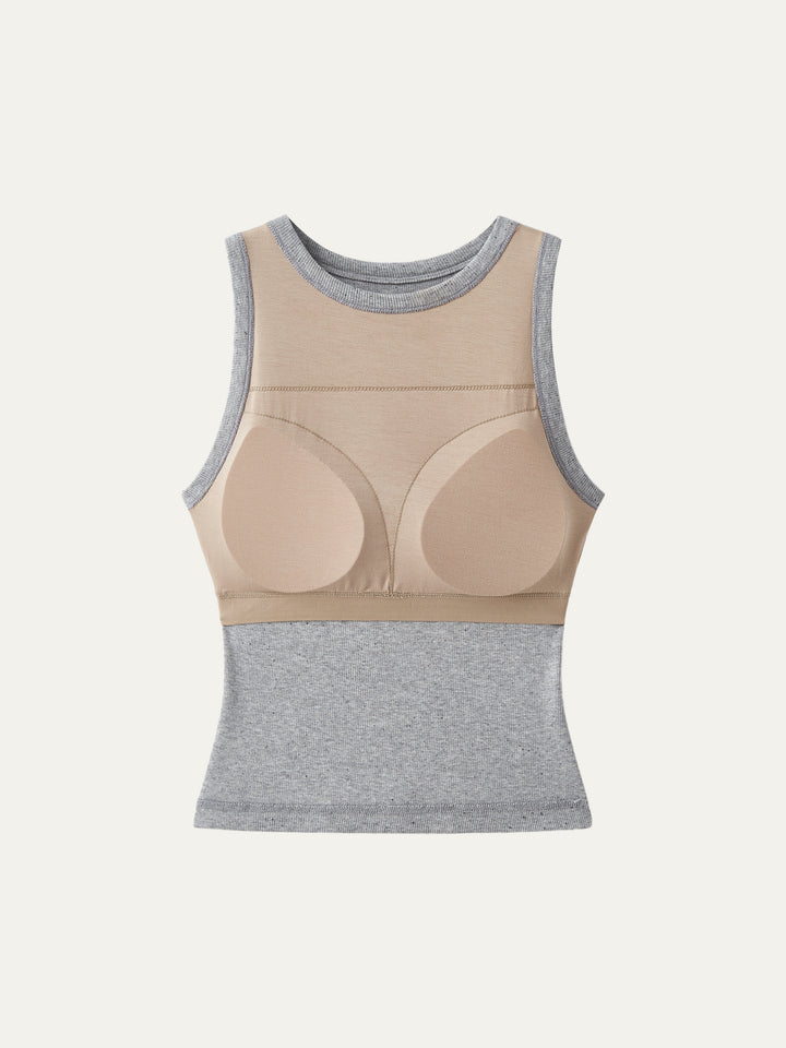 Round Neck Rib Brami Tank