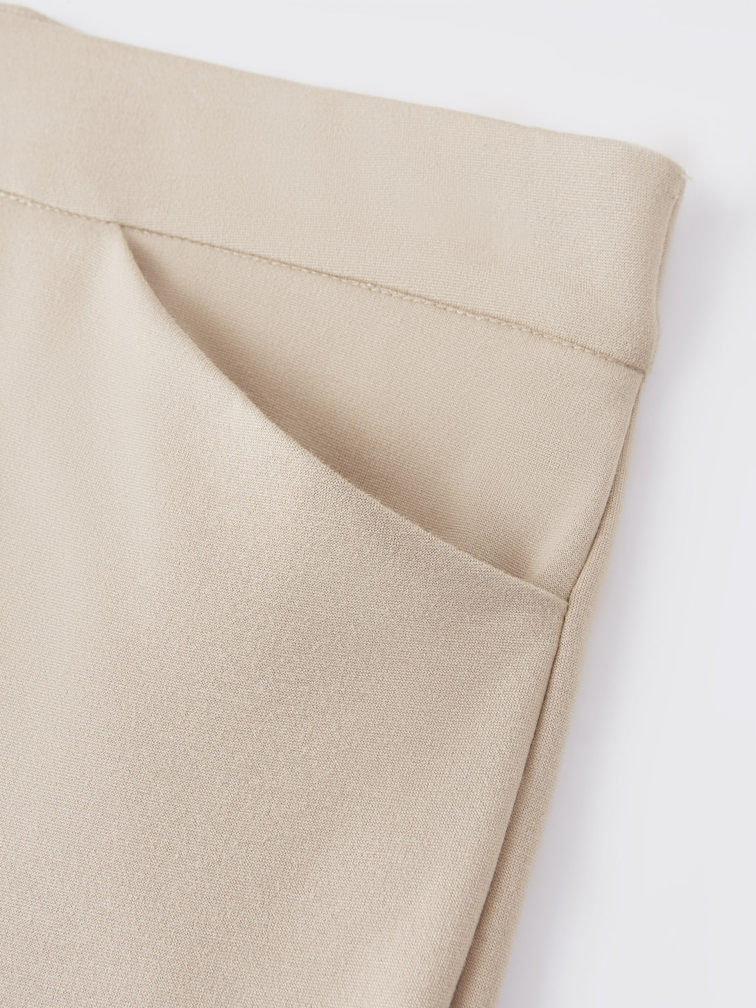 Petite High Rise Straight Leg Cropped Fly-Front Trousers with Pockets