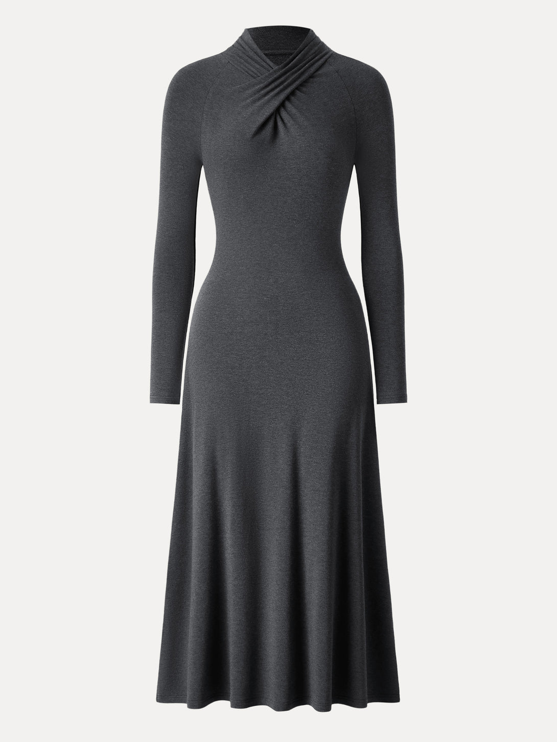 ProWarm Twisted Mockneck Midi Dress