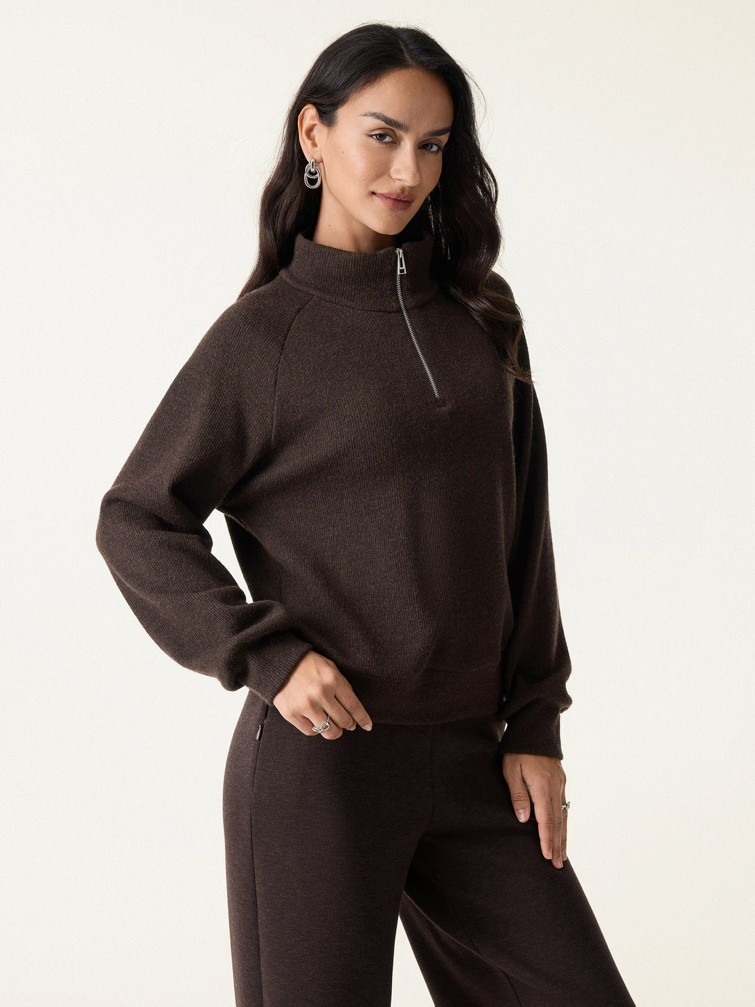 Cozy 1/4 Zip Mockneck Pullover