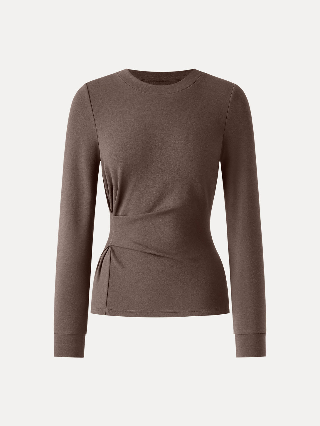 ProWarm Crewneck Tucked Long Sleeve Top Mocha XS